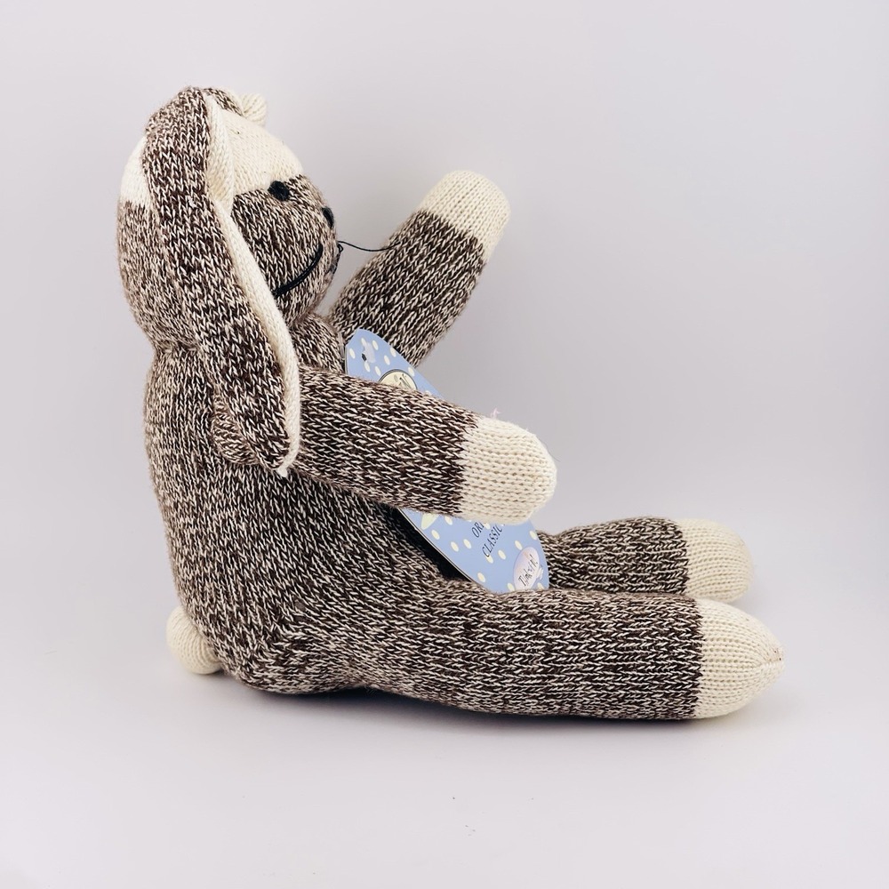 Vintage 2000 Bunny Sock Monkey Stuffed Animal Plush Think Again W/ Tags - Picture 4 of 7